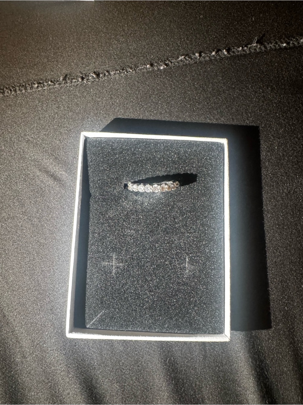 Woman’s Wedding Band Diamond 14k Gold Plated Cubic Zarconia Size 7